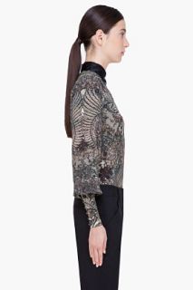 McQ Alexander McQueen Beige Silk Floral Blouse for women