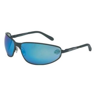 Harley Davidson Safety Eyewear HD510 Safety Glasses, Blue Mirror, Scrtch Rsstnt