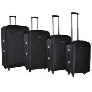 Kemyer Destinations Hipack Black 4 piece Expandable Spinner Luggage