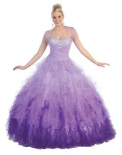 Ball Gown Formal Prom Strapless Ruffled Wedding Dress #237 Clothing