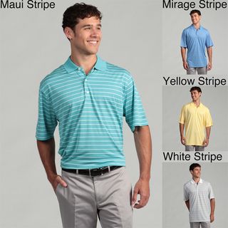 Greg Norman Mens Performance Striped Polo