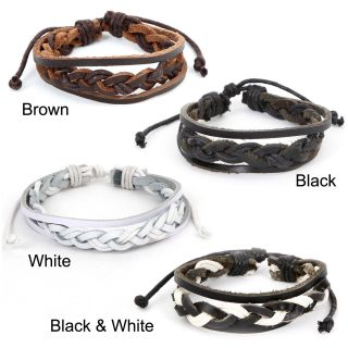 Leather Triple strand Braided Center Bracelet Today $9.59