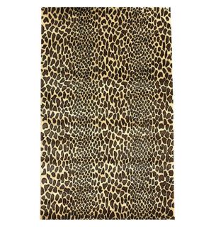 Hand tufted Bagambari Leopard Print Wool Rug (5 x 8)