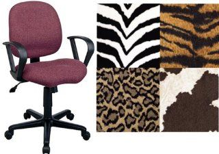ANIMAL PRINT FABRIC DESK CHAIRS WITH ARMS SC59 244