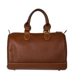 Longchamp Brown Leather Bowler Handbag