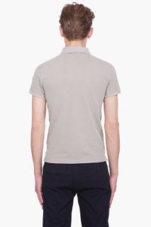 Moncler Stone Grey Polo for men