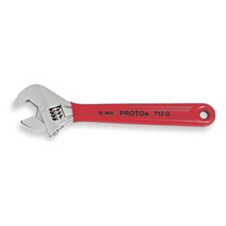 Proto J712G Adjustable Wrench, 12 in., Chrome, Cushion