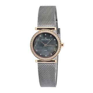 Skagen Womens Grey Mother of Pearl Dial Watch Today $117.99
