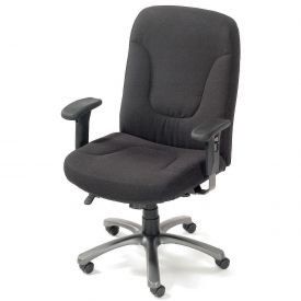 Big & Tall Contoured Office Chair   Black Fabric Office
