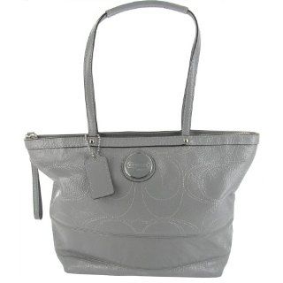 Coach Embossed Signature Patent Leather Gallery North South Tote Bag