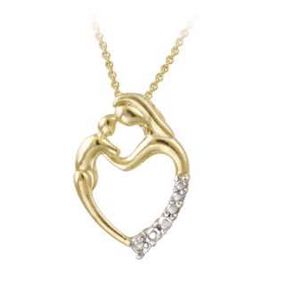 DB Designs 18k Gold over Sterling Silver Diamond Accent Heart Necklace