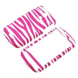 Hot Pink Zebra Rubber coated Case for Samsung Epic 4G D700