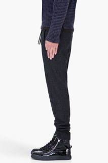 T By Alexander Wang Charcoal Brushed Wool Lounge Pants for men