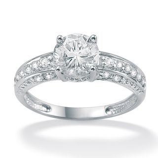 Ultimate CZ 10k White Gold Round Cubic Zirconia Ring