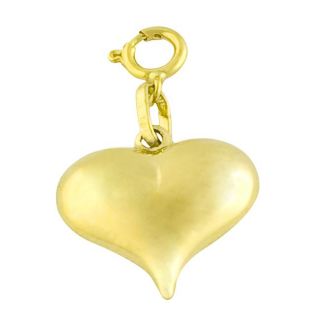 14k Yellow Gold Puffed Heart Charm