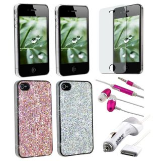 Glitter Case/ Screen Protector/ Charger/ Headset for Apple iPhone 4