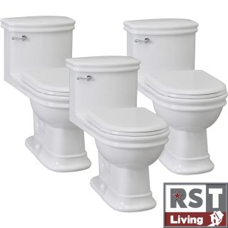 RST Living Wilshire One Piece White Toilet Contractor Set by Icera