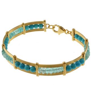 Michael Valitutti Kristen Gold over Silver Apatite and Turquoise