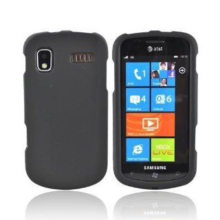 BLACK For Samsung Focus i917 Rubberized Hard Case Cover
