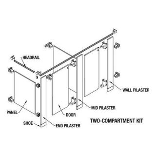 Approved Vendor 7YP87 Partition, Double Compartment, Almond