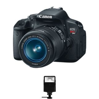 Canon EOS T4i DSLR Camera /18 55MM Lens/ Digital Flash Bundle Today $