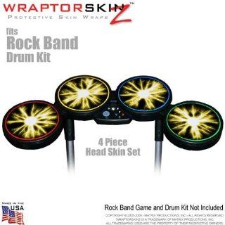 Lightning Yellow Skin by WraptorSkinz fits Rock Band Drum