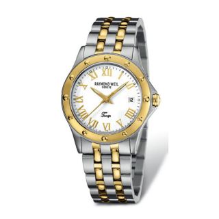 Raymond Weil Mens Tango Stainless Steel and Goldtone Watch