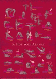 Yoga Poster 26 Hot Yoga Asanas, Bikram Yoga & Hot Yoga 