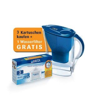 Brita Maxtra Pack 3 + 1 Wasserfilter Marella Cool blau GRATIS 