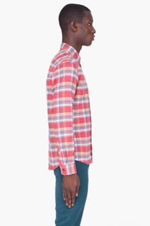 A.P.C. Coral Plaid Vintage Shirt for men