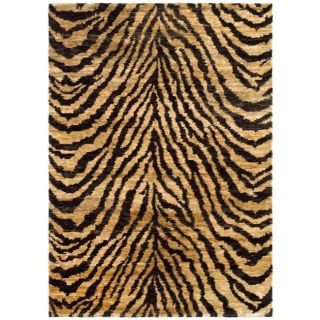 Hand knotted Vegetable Dye Tiger Beige/ Black Rug (6 x 9) Today $