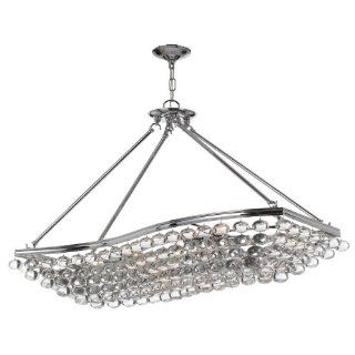 Crystorama Lighting 139 ch Wavy Rectangle Chandelier With Clear Smooth
