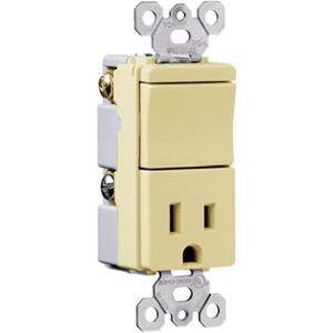 Pass & Seymour TM818ICC 15A Ivory Switch/Outlet