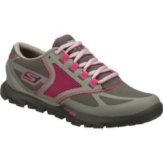 Womens Skechers GOtrail All Weather Gray/Pink