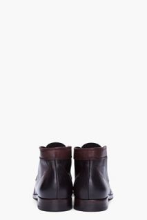 H By Hudson Black Leather Merfield Boots for men