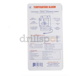 Supco TA2 Temperature Alarm,  10 to 80F