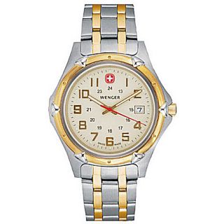 Wenger Mens Standard Issue 18k Goldplated XL Watch