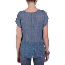 by Hailey Jeans Co. Womens Short sleeve Printed V neck Top