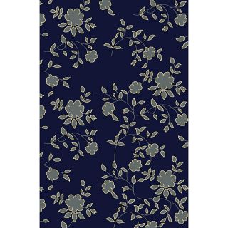 Impressions Modern Navy Floral Rug (33 x 411)