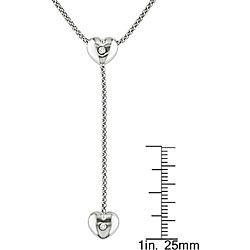 14k Gold Diamond Accent Heart Lariat Necklace
