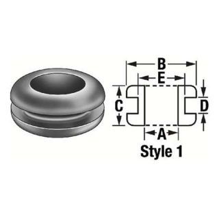 Approved Vendor 3MRT5 Grommet, SBR, 1, 1/8 ID, 1/4 Dia, Pk100