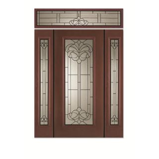 Conception Fiberglass Pre hung Door Unit with Full Rectangle Glass and