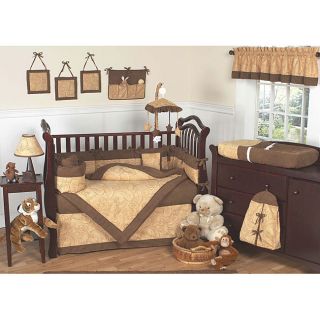 Sweet Jojo Designs Camel Brown Paisley 9 piece Crib Bedding Set