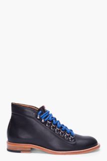 Shipley & Halmos Black Leather Nederland Boots for men