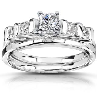 14k White Gold 5/8 ct TDW Diamond Bridal Ring Set (H I, I1 I2) Today