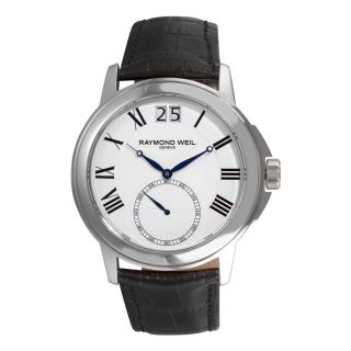 Raymond Weil Mens Traditional Leather Strap Watch