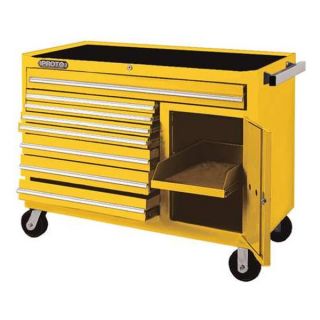 Proto J455041 8YL 1S Rolling Workstation, 50 In, 8 Dr, Yellow