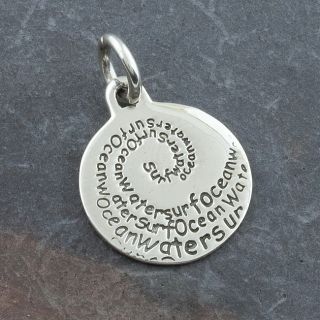 Hand crafted Sterling Silver Nature Message Pendant (Thailand) Today