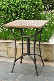 Barcelona 32 inch Square Resin Wicker Outdoor Bar Table