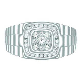 10k White Gold Mens 1/2ct TDW Imperial Diamond Ring (H I, I2 I3